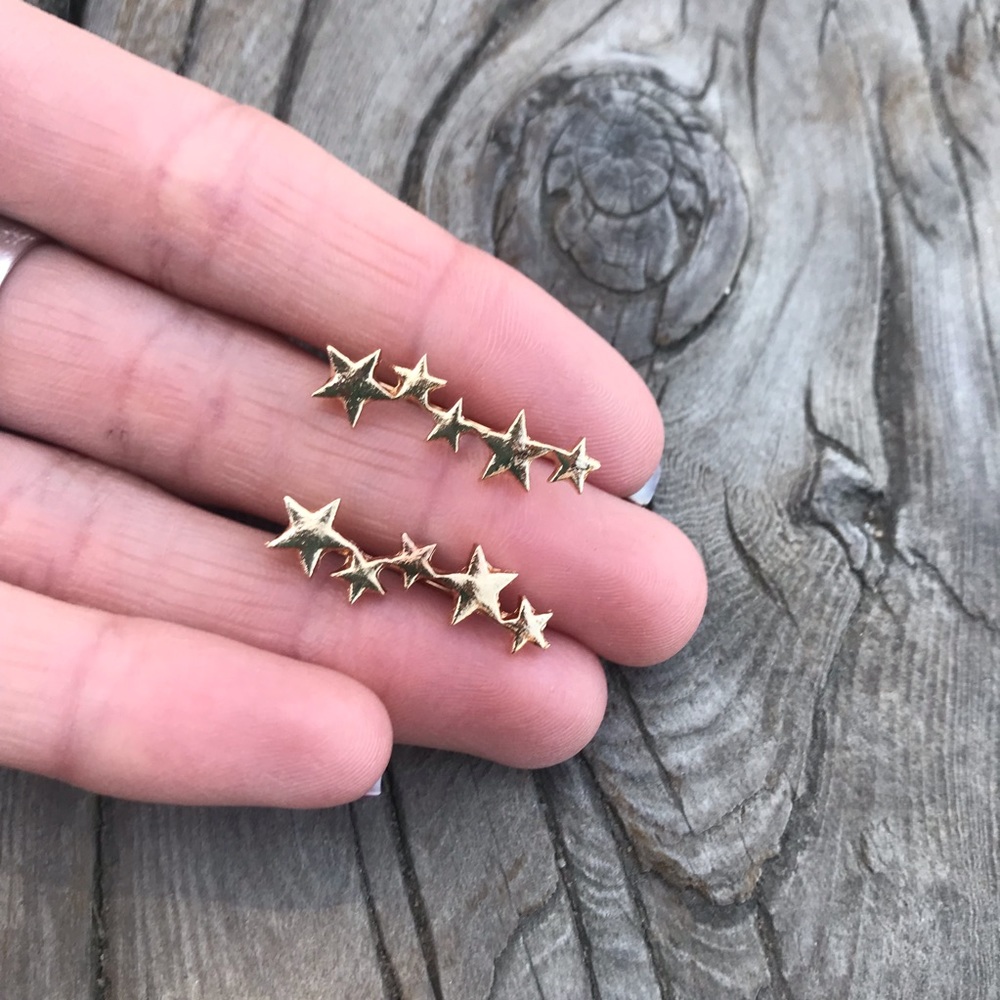 GOLD ☆ Constellation Stainless Steel Earrings - Picture 3 of 5